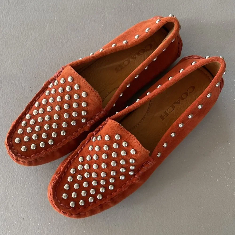 Coach Arlene Moccasin Women’s Size 5, Terracotta / Rust / Orange Color